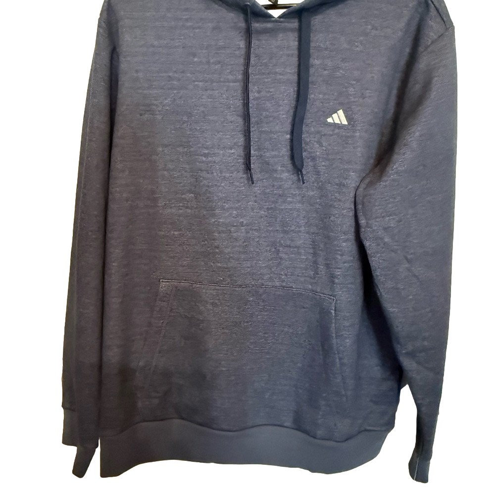 adidas Heather Navy Pullover Hoodie with Small Logo